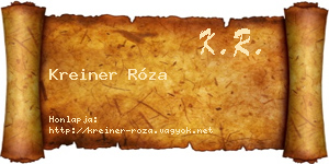 Kreiner Róza névjegykártya